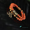 TCC™ Natural Certified Rudraksha & Tiger Eye Stone Om Buddha Bracelet